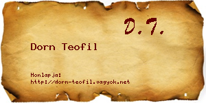 Dorn Teofil névjegykártya